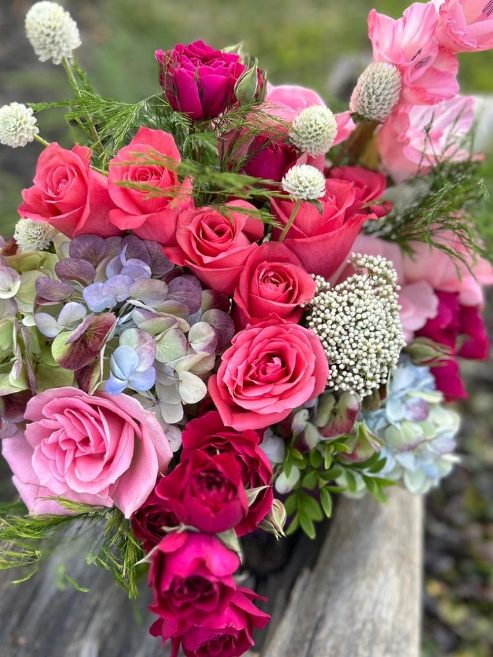 Pinks and blues arrangement